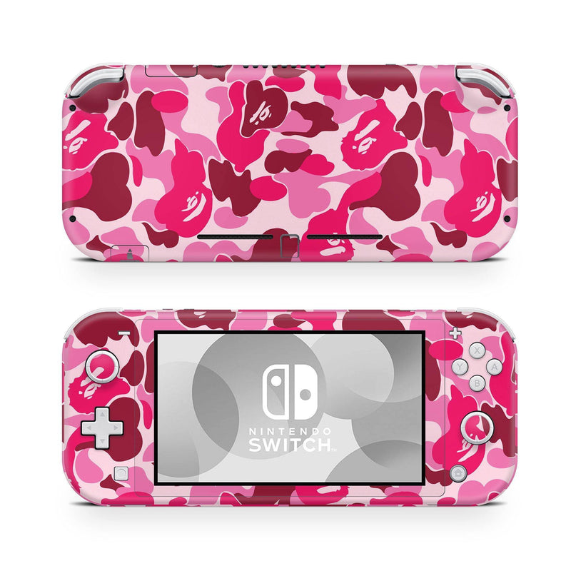 Nintendo Switch LITE PINK CAMO Sticker Game Skins Decals cover